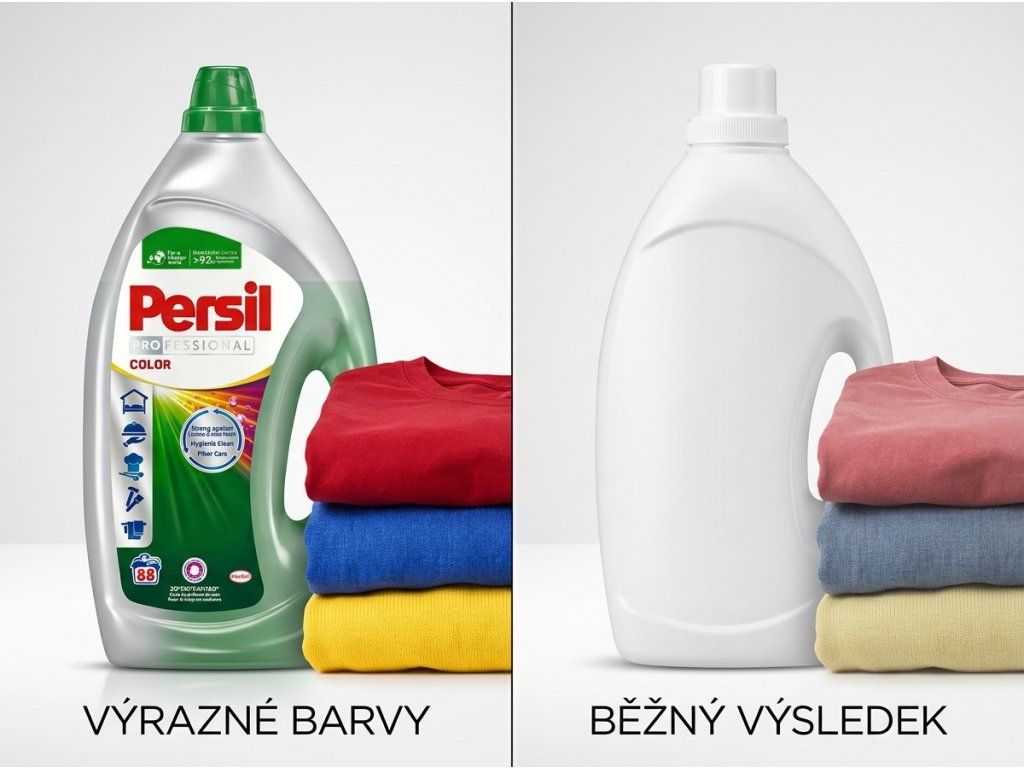 Persil Professional Color prací gel - srovnání výsledků