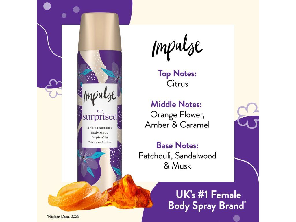 Impulse Be Surprised - tóny vůně