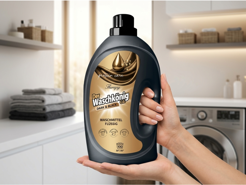 Waschkönig Dark & Black držený v ruce