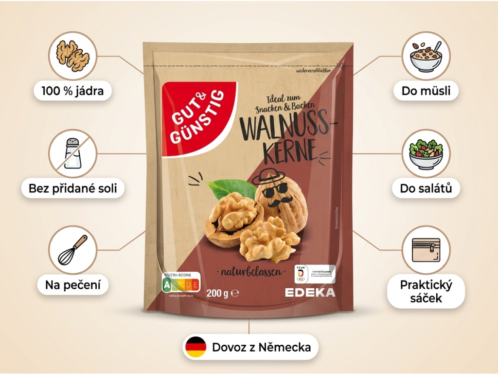 G&G Vlašské ořechy 200 g - benefity a použití