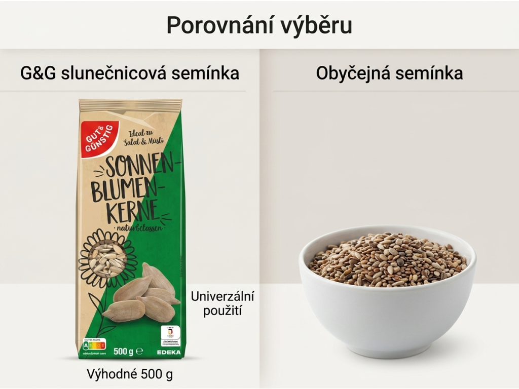 Srovnání slunečnicových semínek G&G