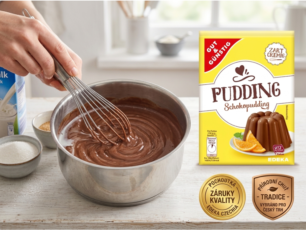 Příprava G&G čokoládového pudinku