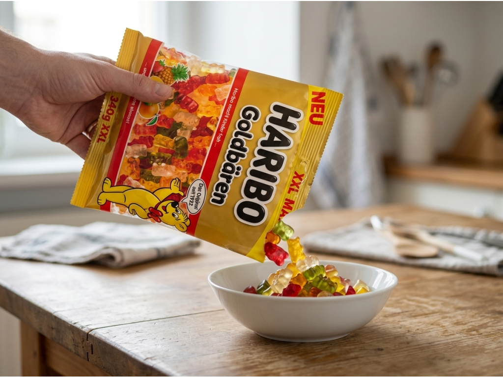 Haribo Goldbären 340 g - sdílení bonbonů