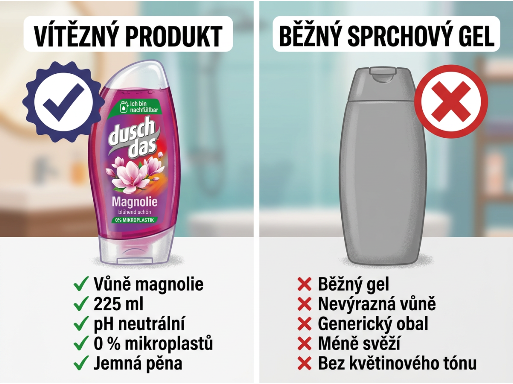 Srovnání sprchového gelu Duschdas Magnolie