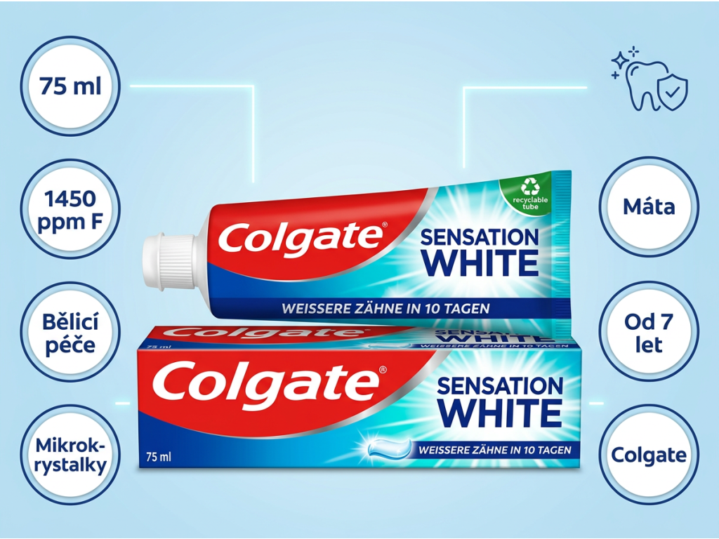 Colgate Sensation White - přehled výhod
