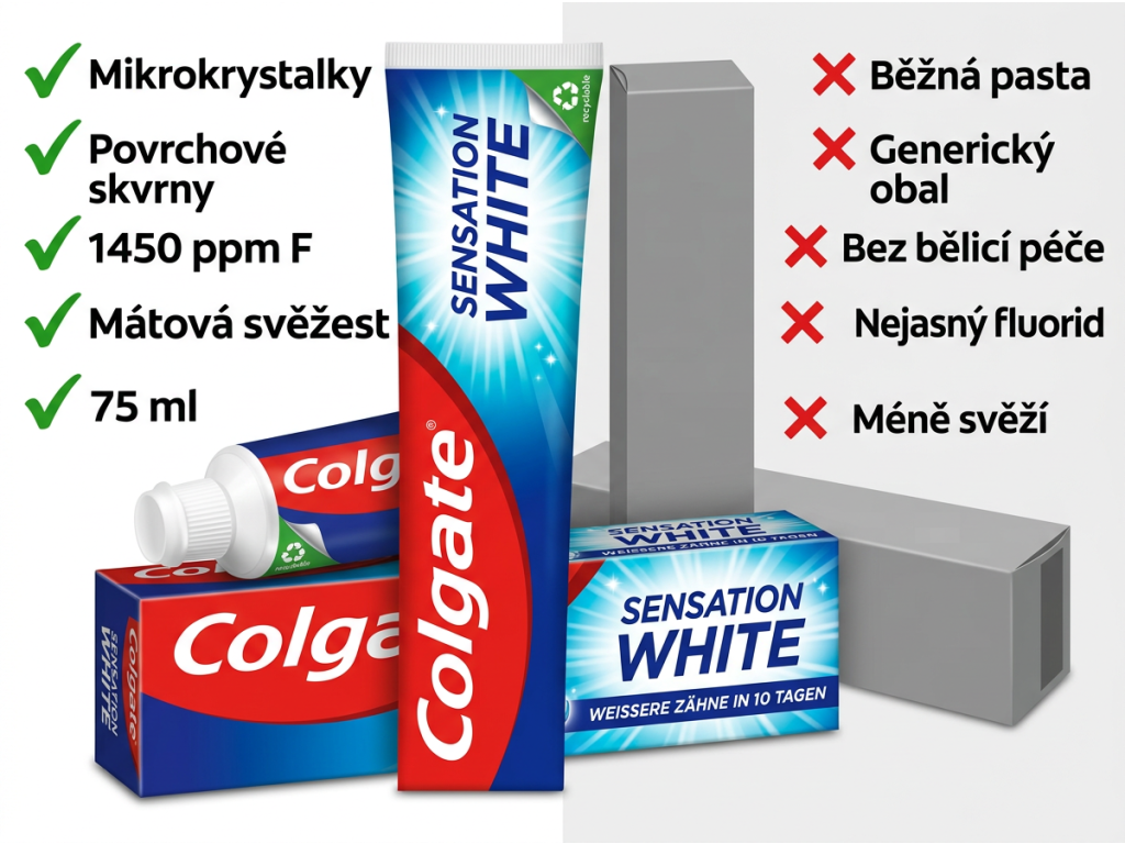 Srovnání bělicí zubní pasty