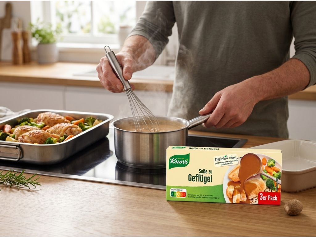 Knorr drůbeží omáčka – jednoduchá příprava v kuchyni