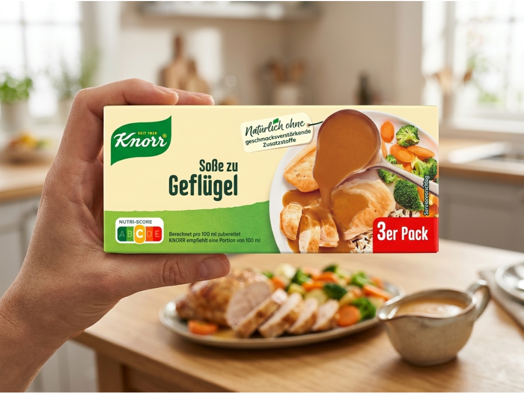 Knorr drůbeží omáčka – krabička se třemi praktickými sáčky