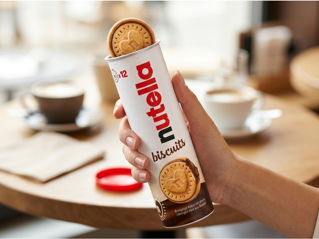 Nutella Biscuits 166 g držené v ruce