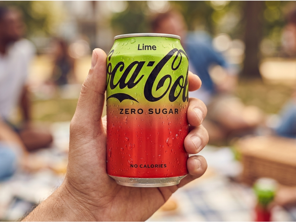 Coca Cola Zero Lime - plechovka v ruce