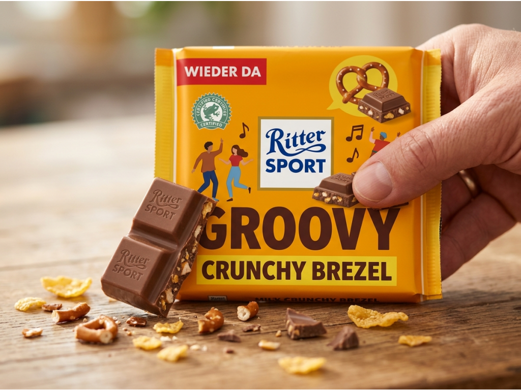 Lámání čokolády Ritter Sport Groovy