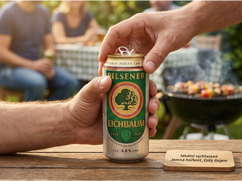 Eichbaum Pilsner světlé pivo 4,8% 0,33 l - ideální vychlazení