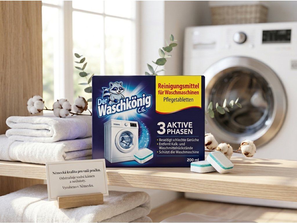 Waschkönig čistič praček v tabletách 2 ks - svěží prostředí