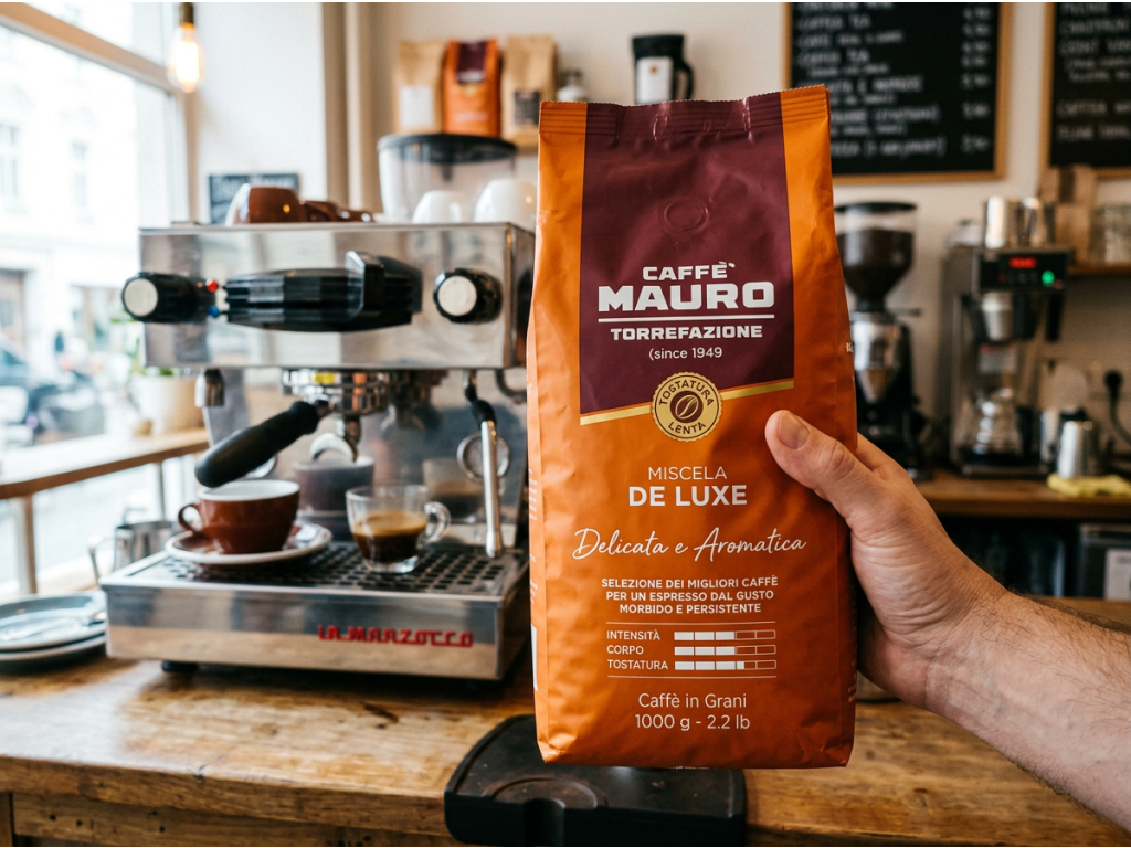 Caffè Mauro De Luxe v ruce