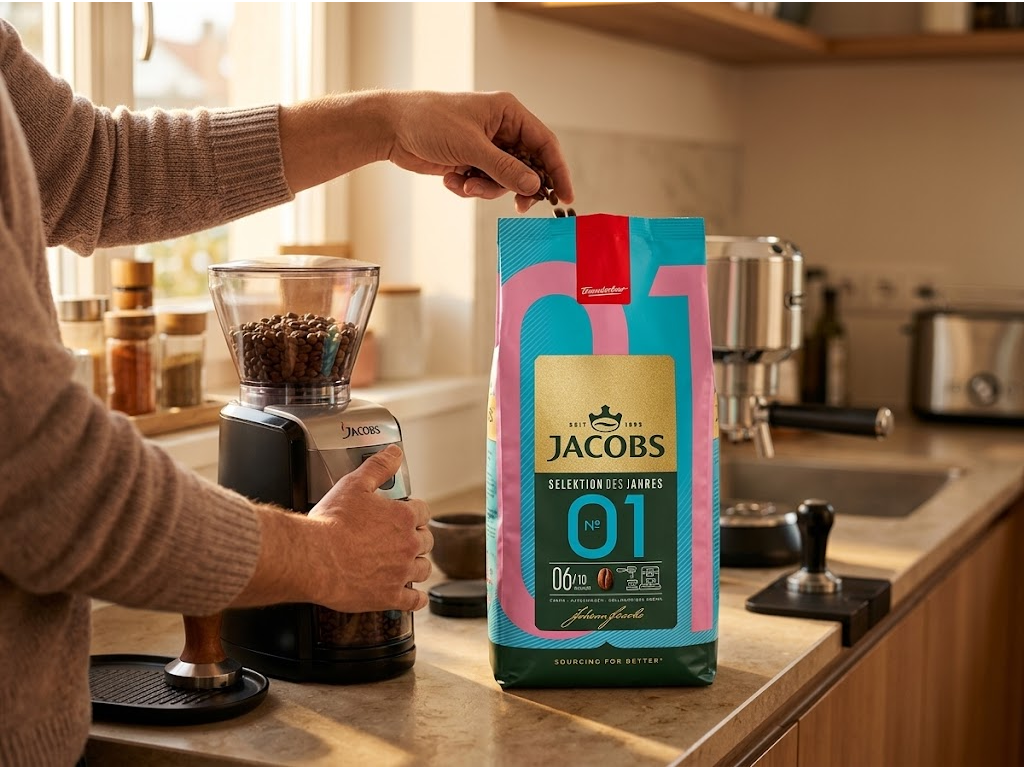 Jacobs Selection No.1 zrnková káva 1 kg při přípravě