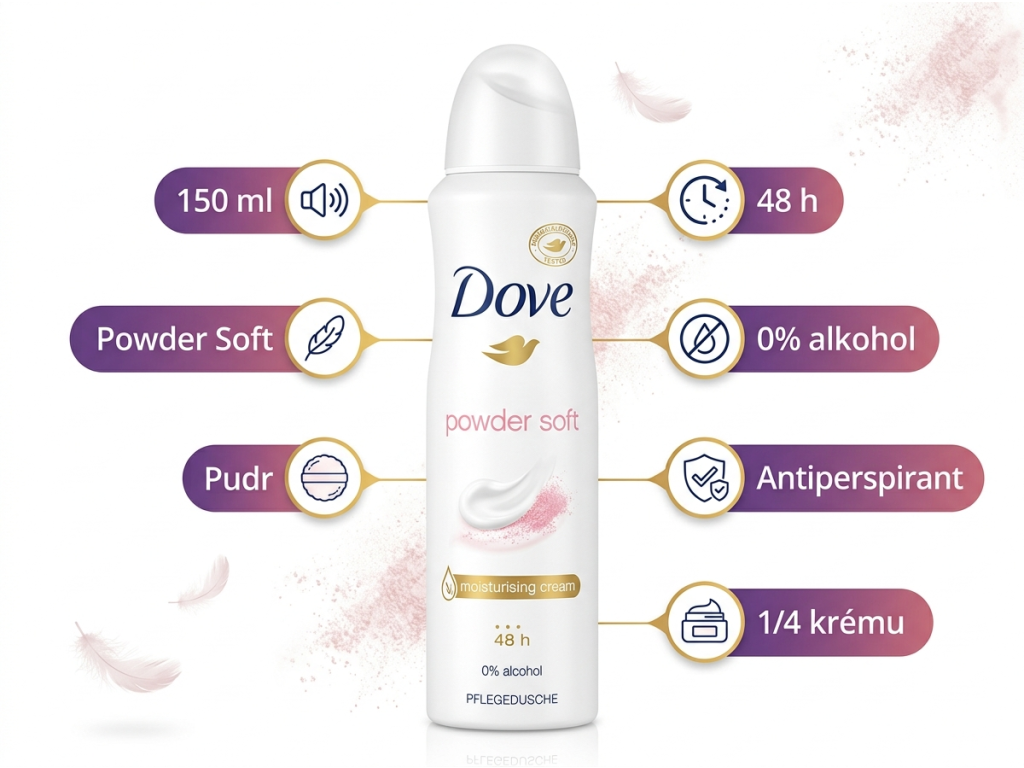 Dove Powder Soft - výhody