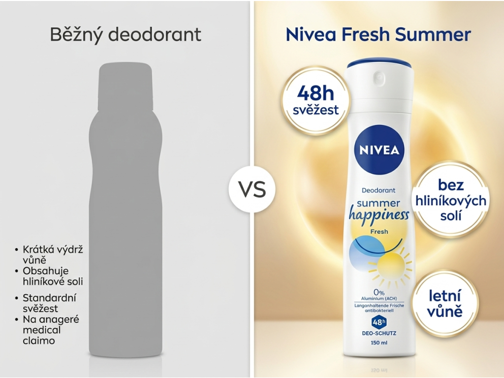 Srovnání Nivea Fresh Summer