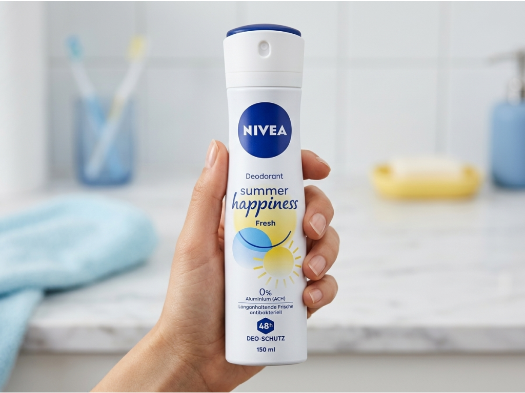 Nivea Fresh Summer deospray v ruce