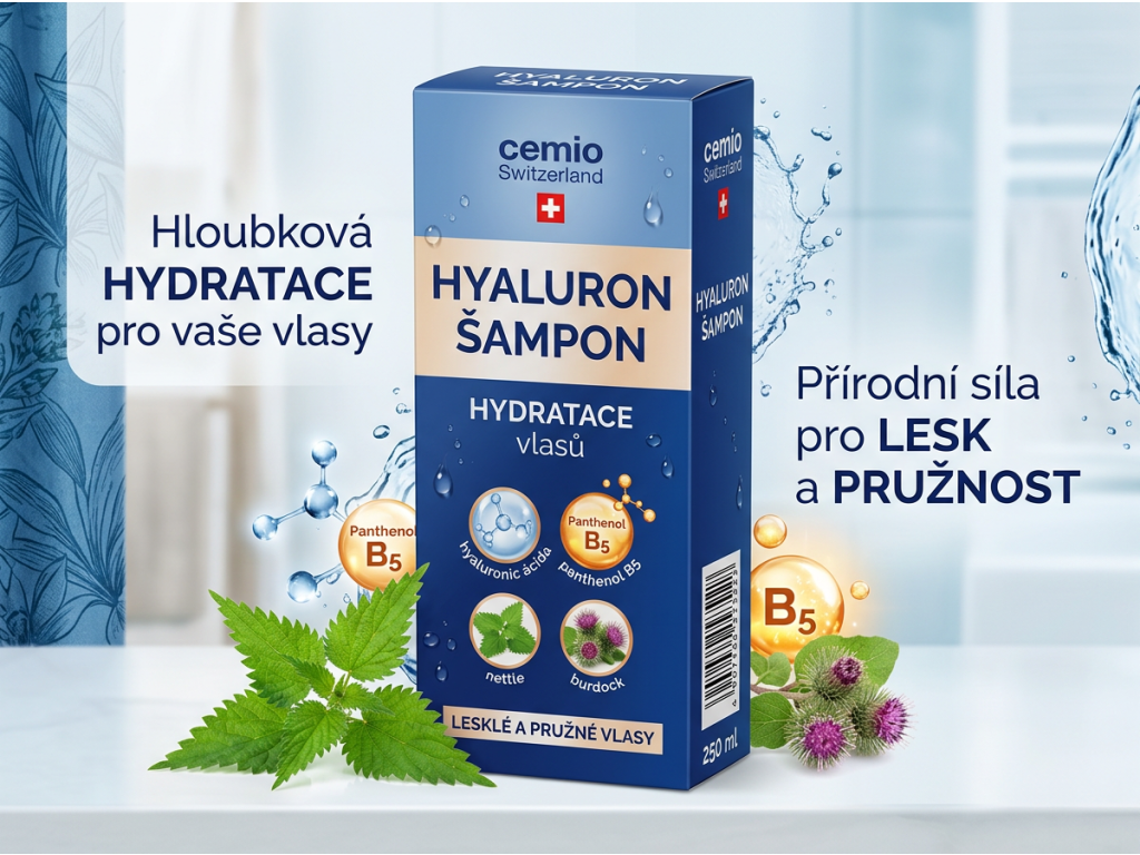 Cemio Hyaluron šampon 250 ml - hydratační péče