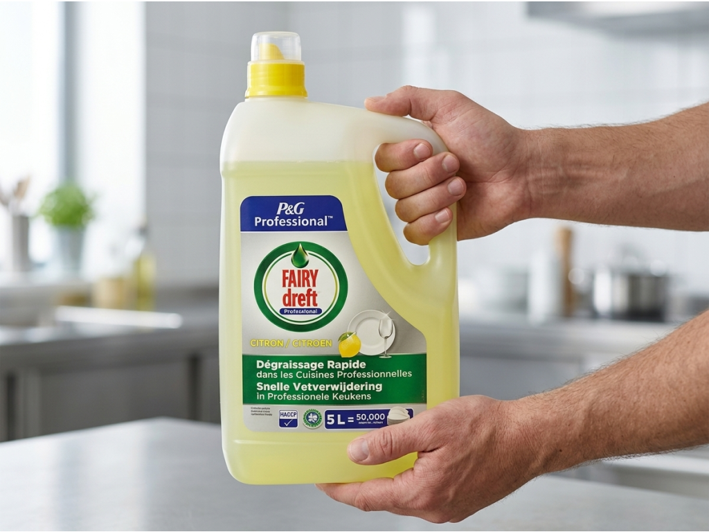 Fairy Dreft citron 5 l - velikost balení v ruce