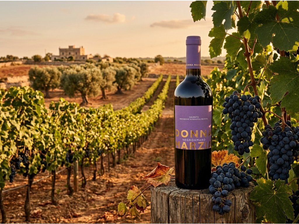 Donna Marzia Negroamaro vinohrady Salento