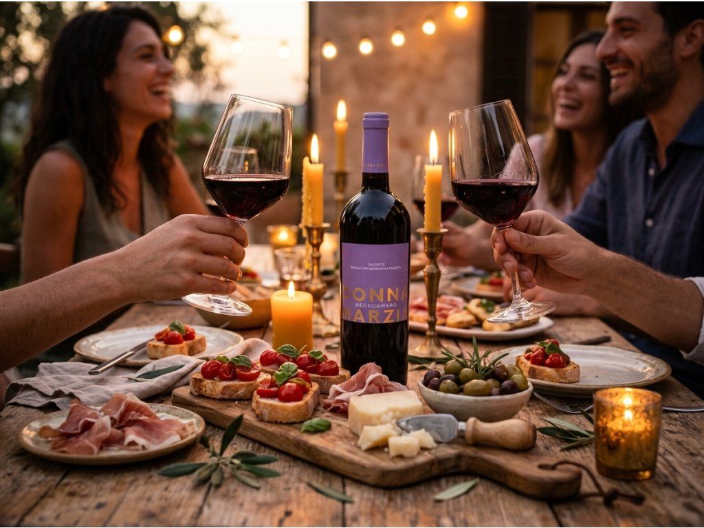 Donna Marzia Negroamaro italská večeře