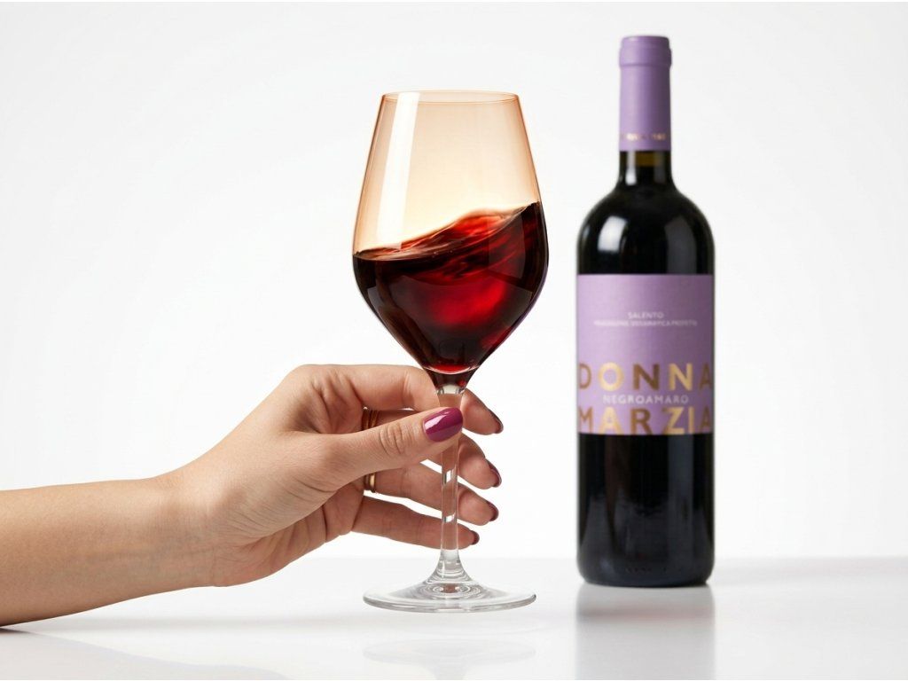 Donna Marzia Negroamaro sklenka vína
