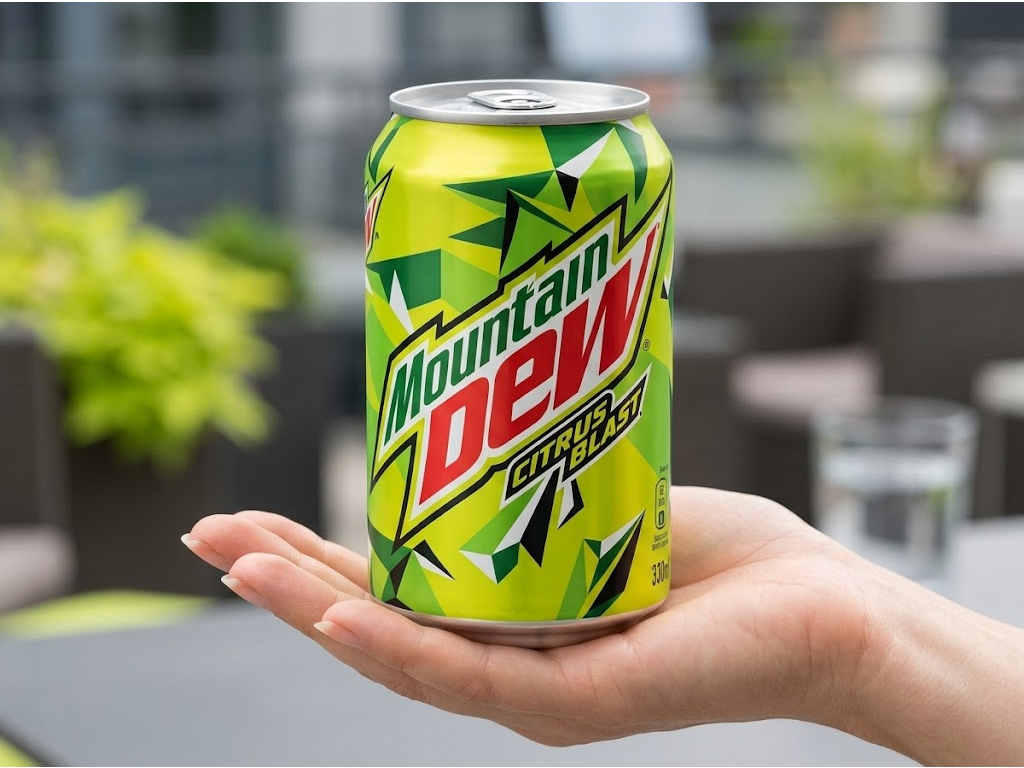 Mountain Dew Citrus Blast - limonáda v ruce