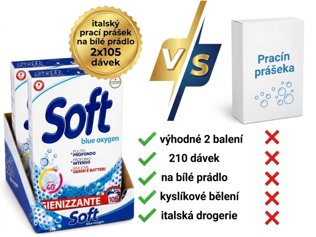 Soft Blue Oxygen 2x105 dávek - srovnání výhod