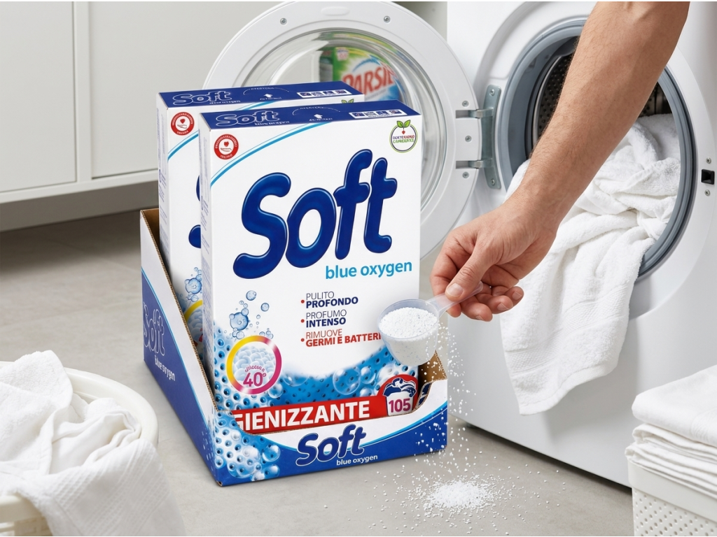 Soft Blue Oxygen 2x105 dávek - praní bílého prádla