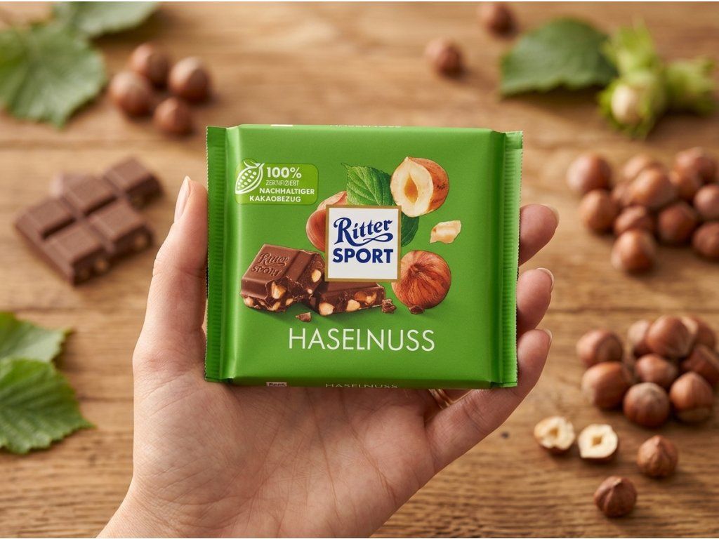 Ritter Sport Haselnuss v ruce