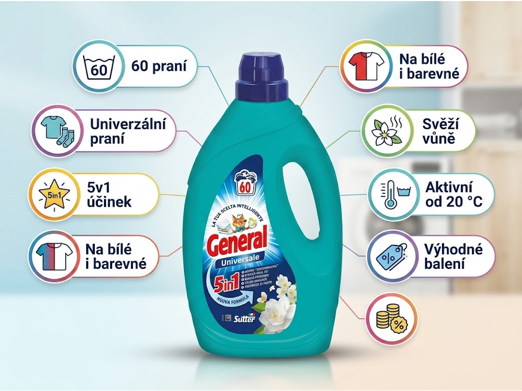 General Universale 5v1 - výhody pracího gelu