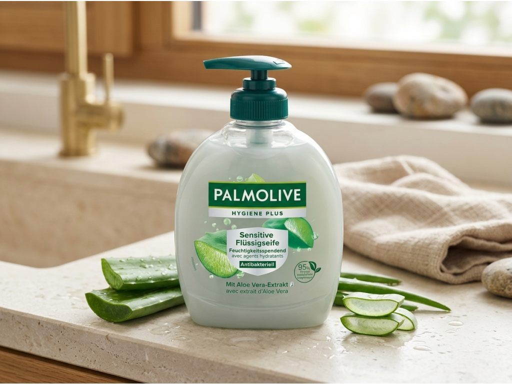 Palmolive tekuté mýdlo Sensitive - aloe vera péče