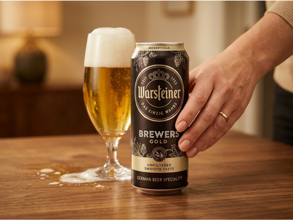 Warsteiner Brewers Gold při servírování