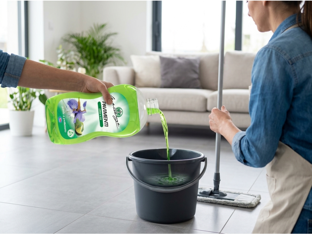 Dilly Le Essenze čistič na podlahy Lime e Iris 1 l – použití při úklidu