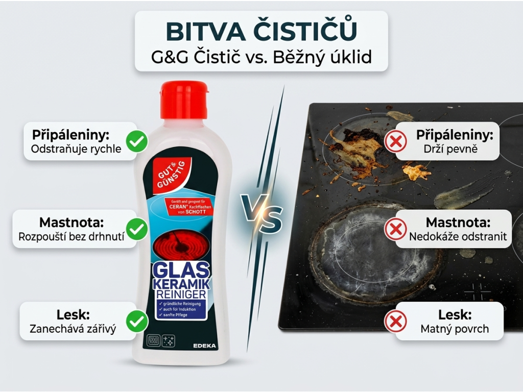 Srovnání čističe sklokeramiky G&G