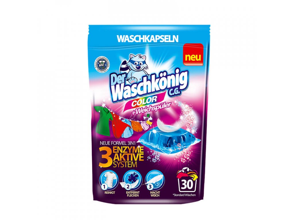 Waschkönig Color kapsle na praní 30 ks