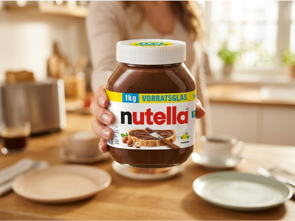 Nutella 1 kg v ruce