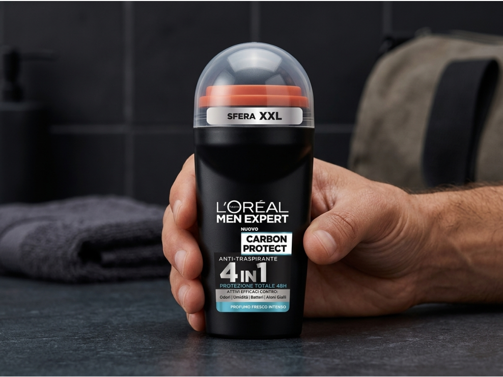L'Oréal Men Expert Carbon Protect antiperspirant ROLL-ON 50ml - balení v ruce