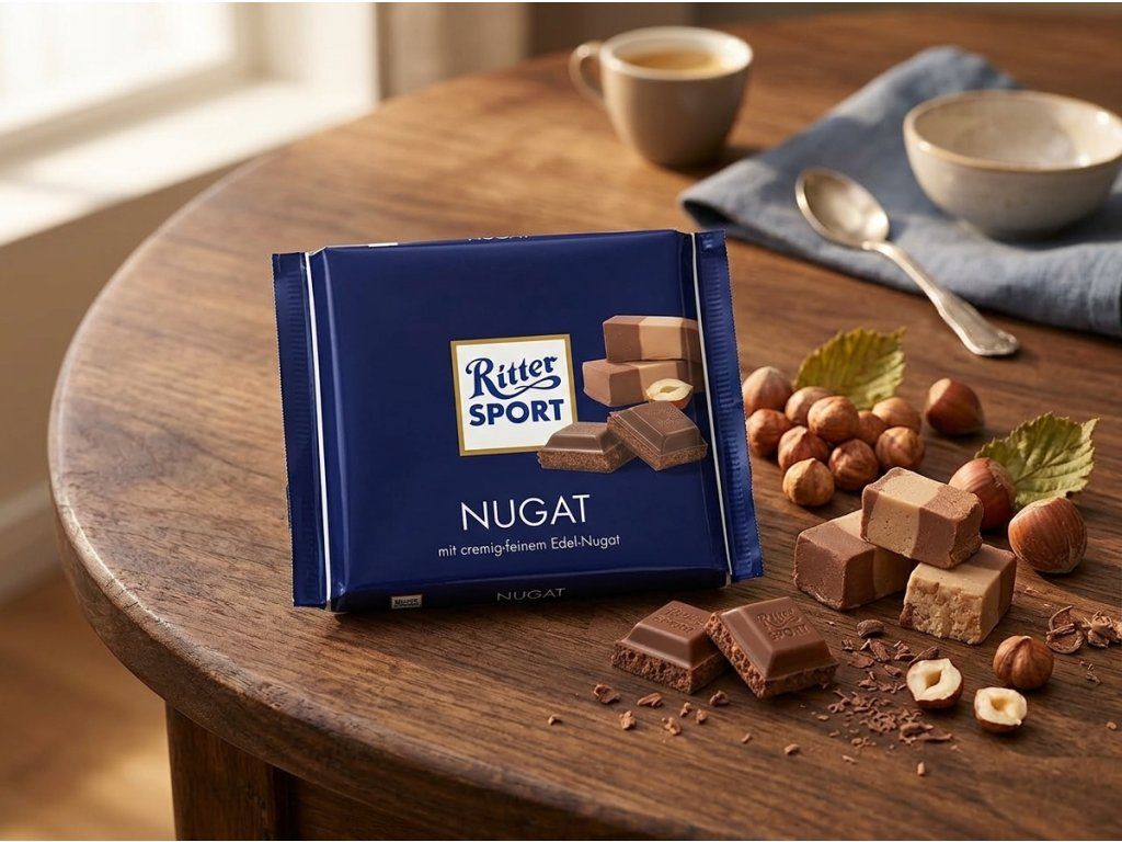 Ritter Sport Nugat s nugátem, čokoládou a lískovými ořechy