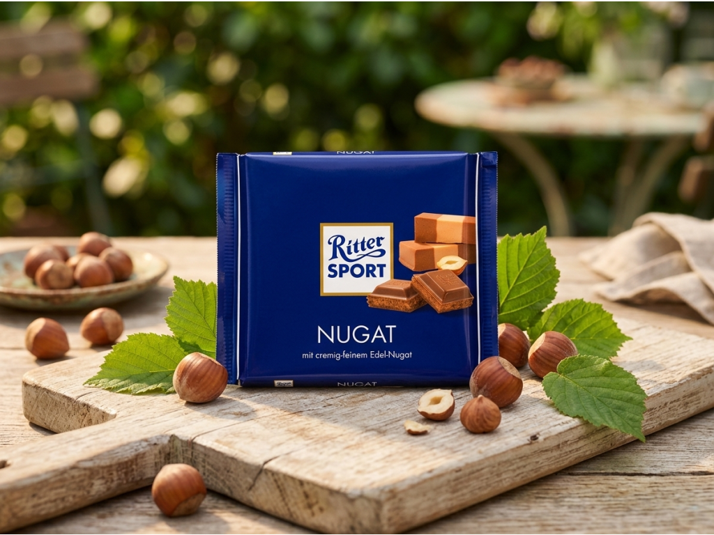 Ritter Sport Nugat 100 g v přírodním prostředí