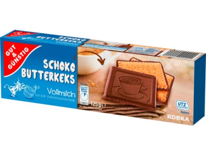 G&G Máslové sušenky máčené v mléčné čokoládě 125g  - originál z Německa