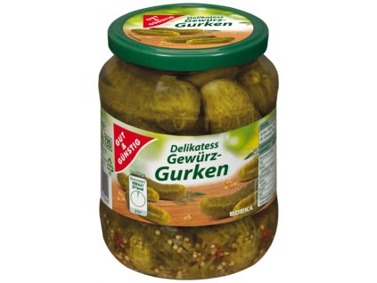 G&G Nakládané okurky v kořeněném nálevu 720ml - originál z Německa