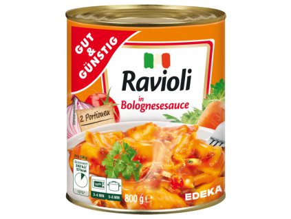 G&G Ravioli v boloňské omáčce 800g  - originál z Německa