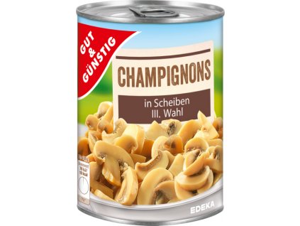G&G Žampiony, plátky 314ml - originál z Německa