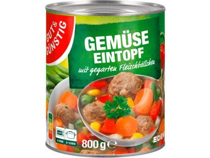G&G Gemüseeintopf mit Fleischklößchen 800g  - originál z Německa
