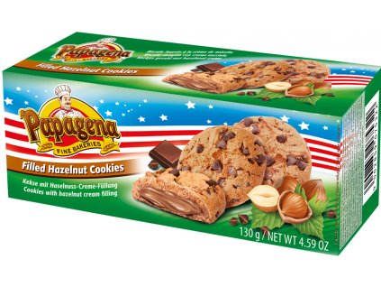Papagena Premium Cookies s lískooříškovou náplní 130 g2