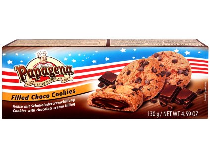 Papagena Premium Cookies s čokoládovou náplní 130 g