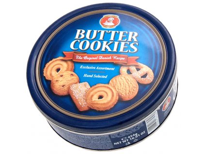 Máslové Cookies sušenky v plechové dóze 454g