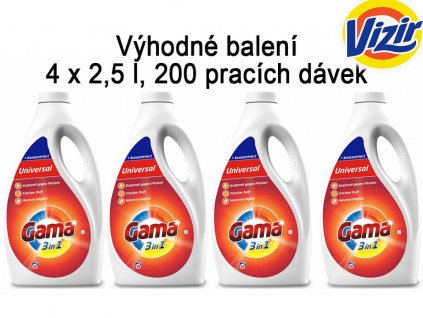 Vizir univerzální prací gel 2 x 3,25l , 100 dávek